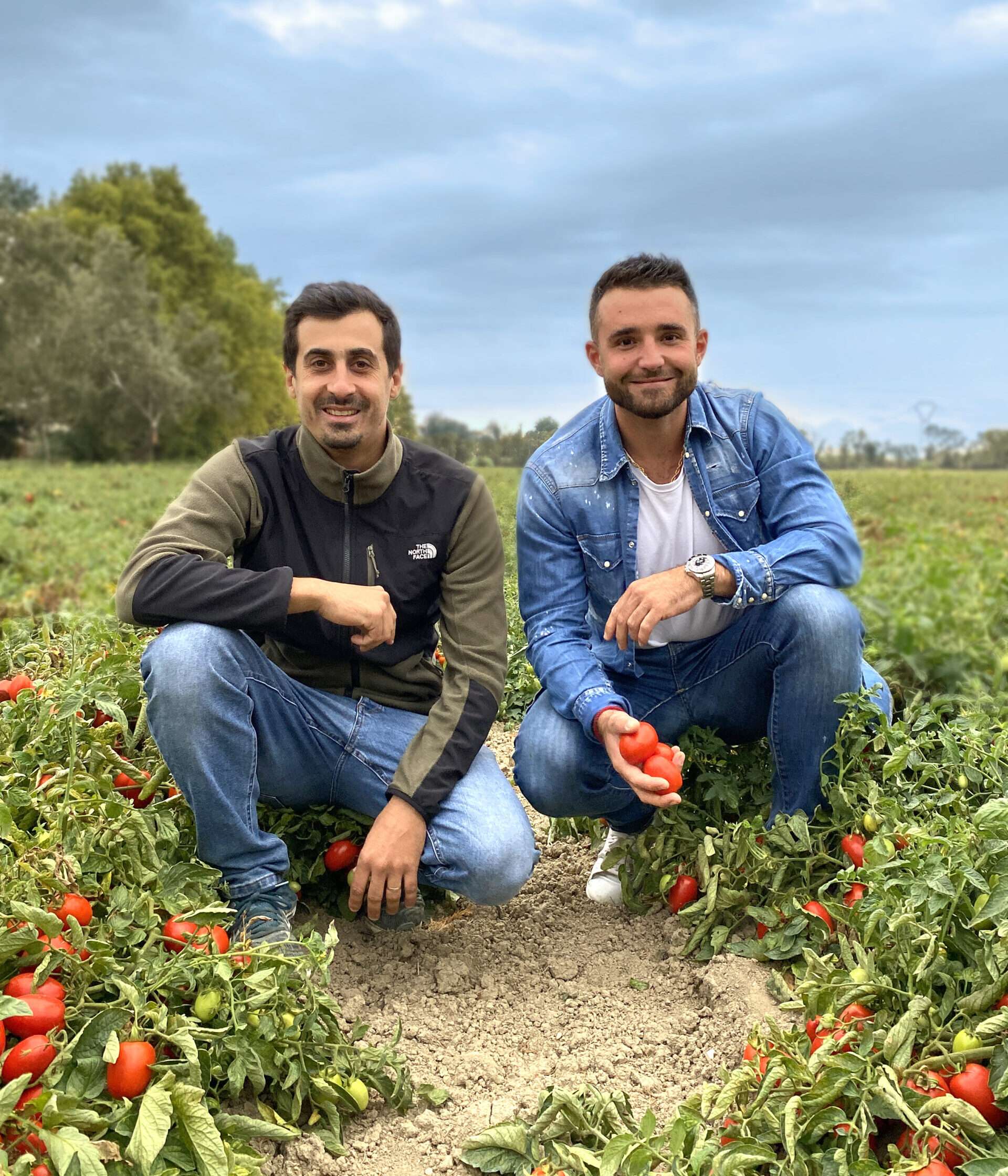 Le producteur de tomates et Florent cofondateur Pizza Cosy