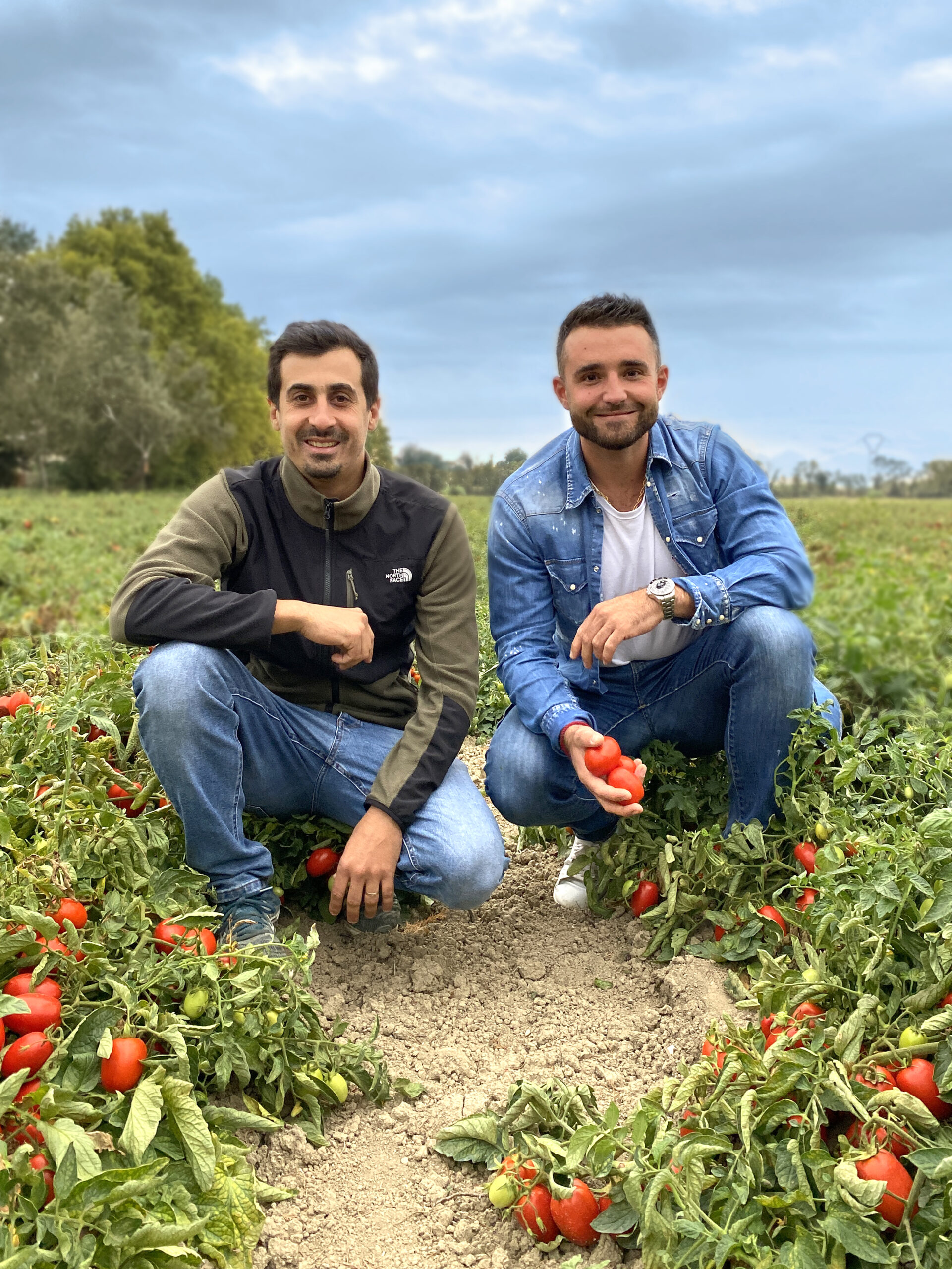 Le producteur de tomates et Florent cofondateur Pizza Cosy