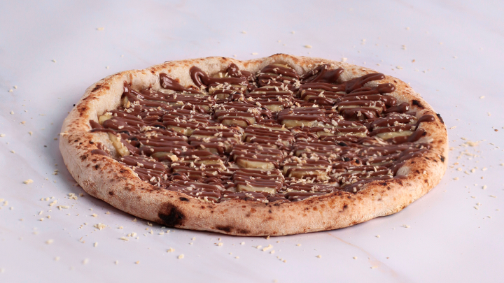 pizza sucrée chocolat banane